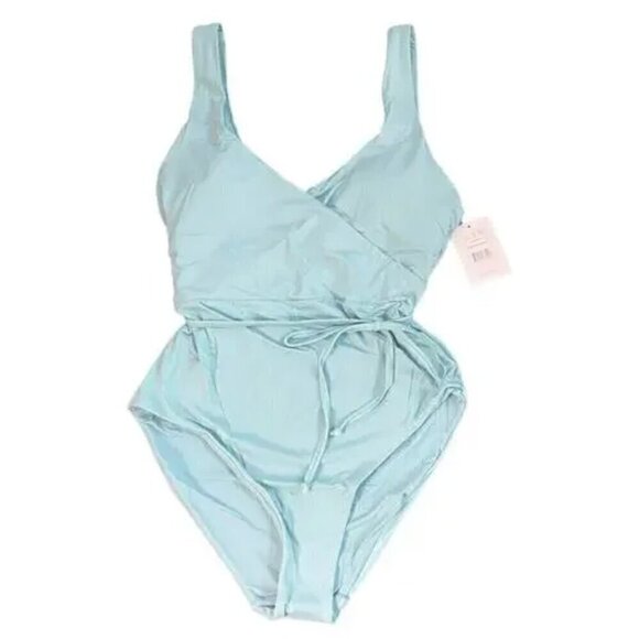 Andie Swim The Belmar One Piece Swimsuit Cabana Blue NWT M - Picture 1 of 6